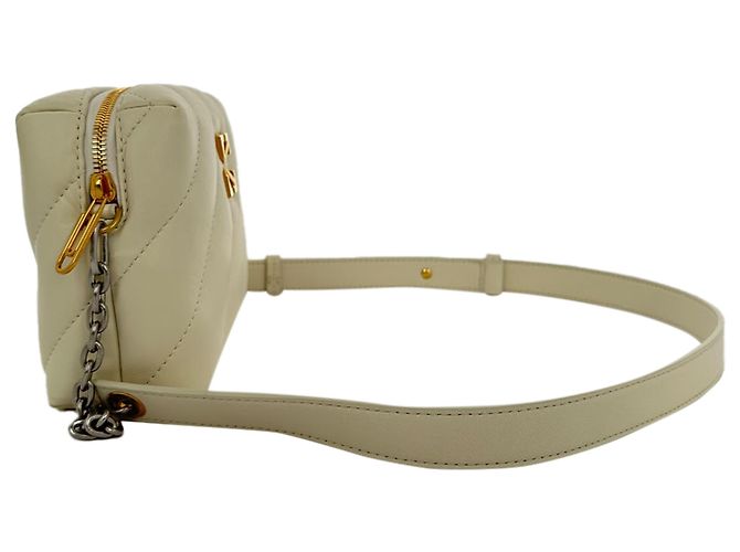 Off White Bolso Camera Off-White Jackhammer en cuero Cream Leather Blanco Crudo - vista 4