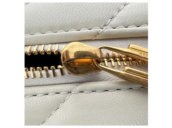 Off White Bolso Camera Off-White Jackhammer en cuero Cream Leather Blanco Crudo - vista 9
