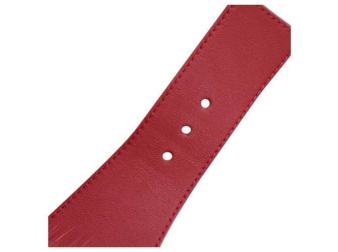 Cachecol Fendi com fivela em pele de raposa borgonha Vermelho Bordeaux - vista 19