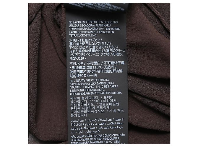 Autre Marque Abito maxi con fiocco al collo Saint Laurent in seta marrone Rosso - vista 8