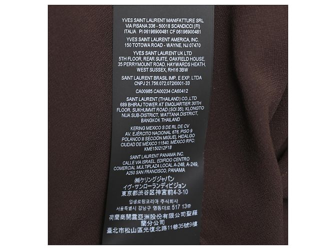 Autre Marque Abito maxi con fiocco al collo Saint Laurent in seta marrone Rosso - vista 9