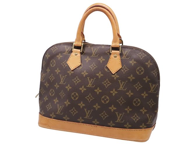 Louis Vuitton Monogram Canvas Alma PM Handtasche aus braunem Leder Rot - Ansicht 2
