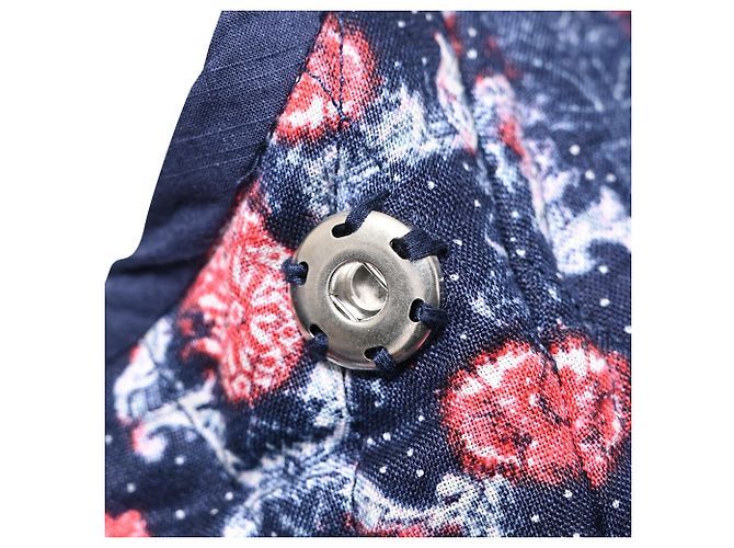 Casaco acolchoado floral Isabel Marant Etoile em algodão azul - vista 10