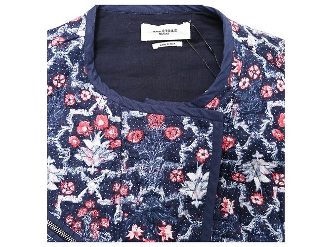 Casaco acolchoado floral Isabel Marant Etoile em algodão azul - vista 4
