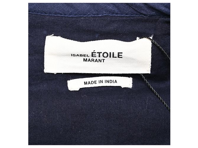 Casaco acolchoado floral Isabel Marant Etoile em algodão azul - vista 5