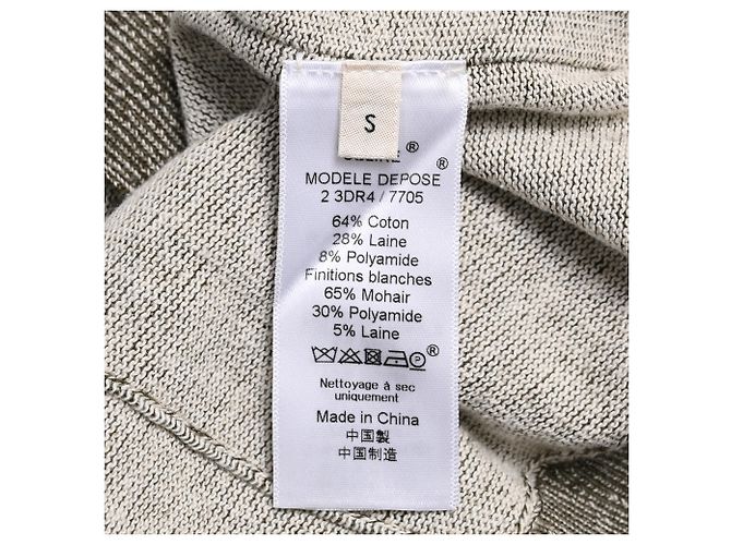 Céline Celine Crewneck Pullover Sweater in Olive Green Cotton - view 6
