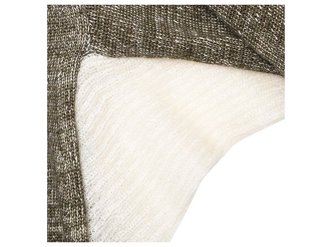 Céline Celine Crewneck Pullover Sweater in Olive Green Cotton - view 8