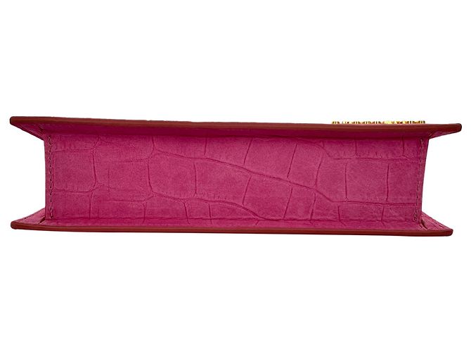 Borsa con manico Jacquemus Le Chiquito Long in pelle rosa Stampa python - vista 4