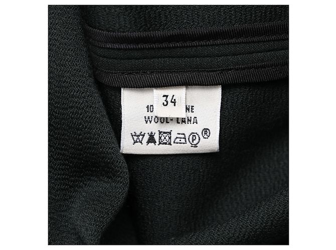 Hermès Maxi Scarf Kleid aus schwarzer Wolle - Ansicht 6