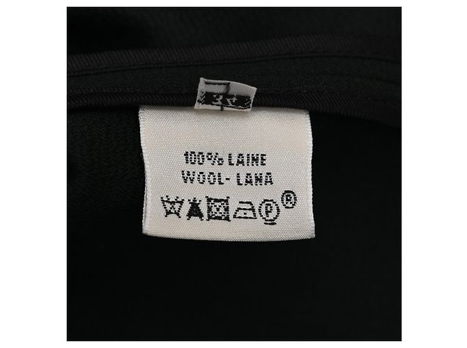 Hermès Maxi Scarf Kleid aus schwarzer Wolle - Ansicht 8