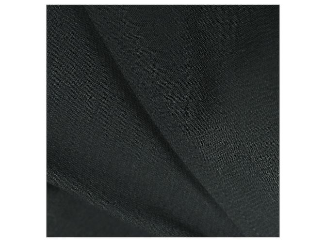 Hermès Maxi Scarf Kleid aus schwarzer Wolle - Ansicht 9