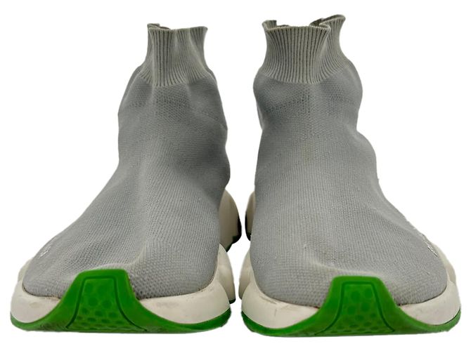 Balenciaga Speed Trainer in nylon grigio - vista 2