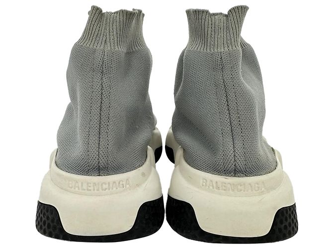 Balenciaga Speed Trainer in nylon grigio - vista 7