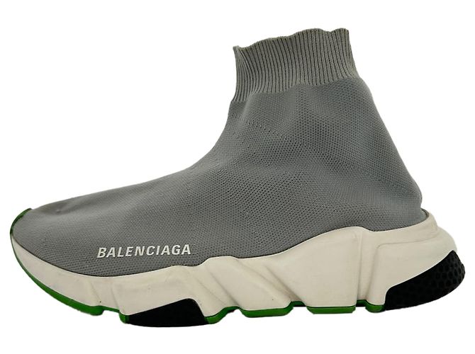 Balenciaga Speed Trainer in nylon grigio - vista 8
