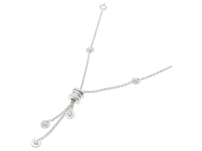 Bulgari Colar Bvlgari B.zero1 em Ouro Branco 18K e Diamantes Prata - vista 2