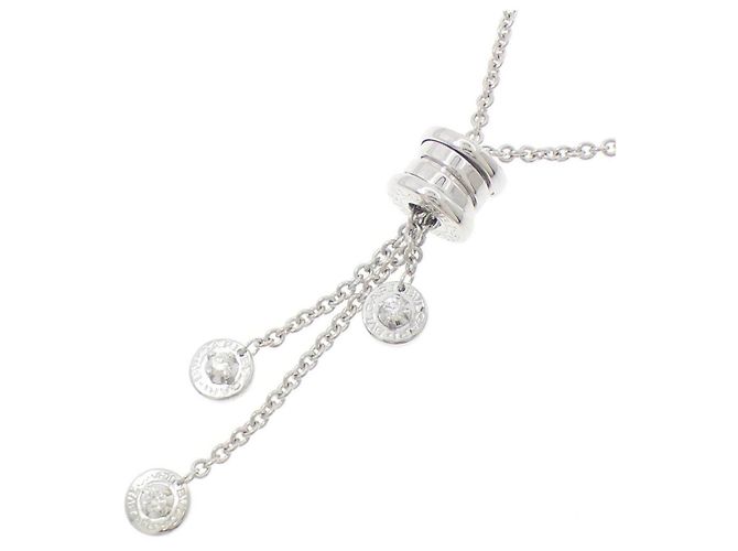 Bulgari Colar Bvlgari B.zero1 em Ouro Branco 18K e Diamantes Prata - vista 3