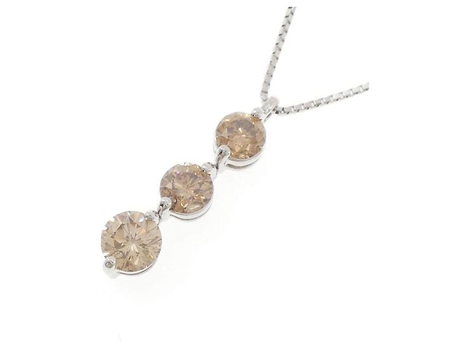 Autre Marque Collar de diamantes PT900 PT850 Plata - vista 3