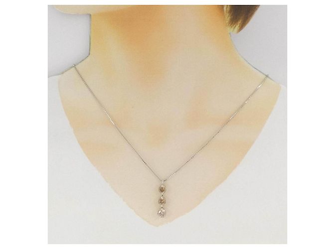 Autre Marque Collar de diamantes PT900 PT850 Plata - vista 6