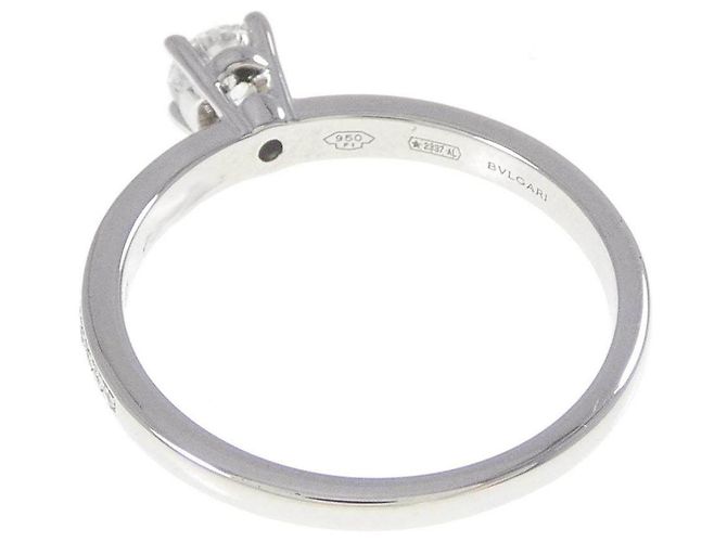 Bulgari Bvlgari Platinum 950 Diamantring Größe 13 Silber - Ansicht 3
