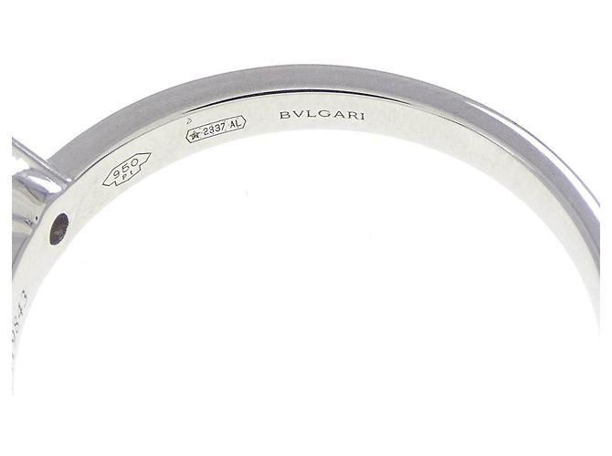 Bulgari Bvlgari Platinum 950 Diamantring Größe 13 Silber - Ansicht 4