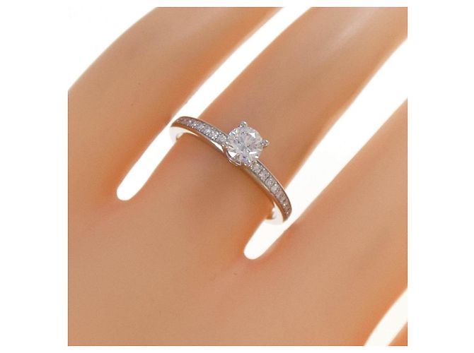 Bulgari Bvlgari Platinum 950 Diamantring Größe 13 Silber - Ansicht 5