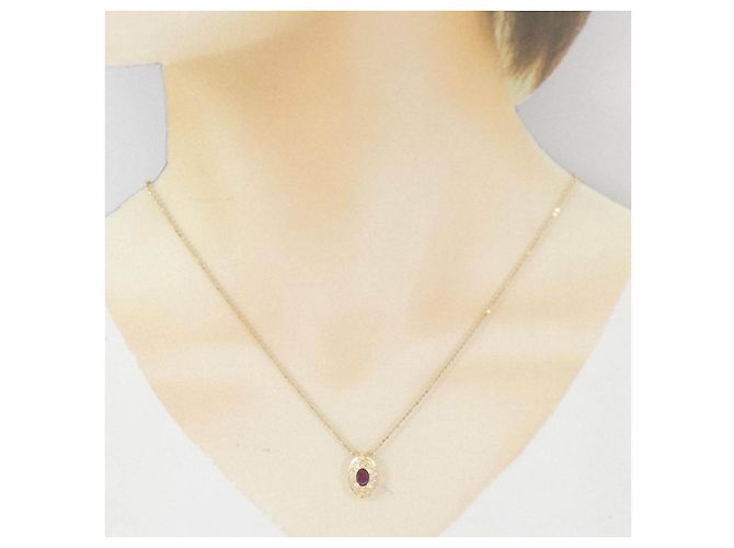 Autre Marque Collana Au750 Rubini e Diamanti D'oro - vista 6