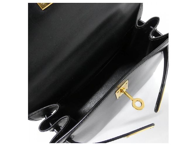Hermès Hermes Mini Kelly Box Calf Tasche Schwarz - Ansicht 7