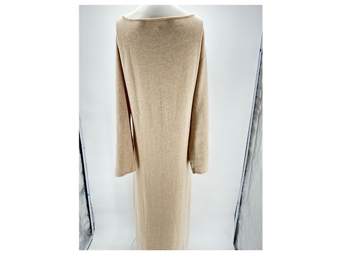 Autre Marque Vestido maxi HELSA de cachemira beige - vista 2
