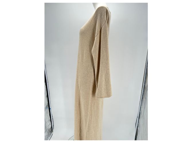 Autre Marque Vestido maxi HELSA de cachemira beige - vista 3