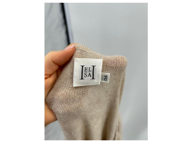 Autre Marque Vestido maxi HELSA de cachemira beige - vista 5