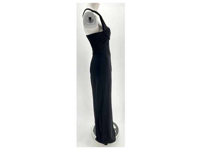 Coperni Robe noire asymétrique Black - view 3