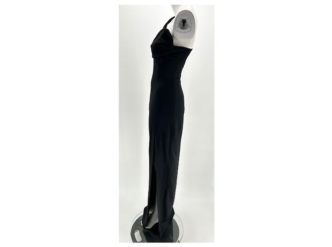 Coperni Robe noire asymétrique Black - view 4