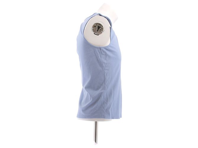 Autre Marque Camiseta de tirantes azul de viscosa PALOMO SPAIN - vista 3