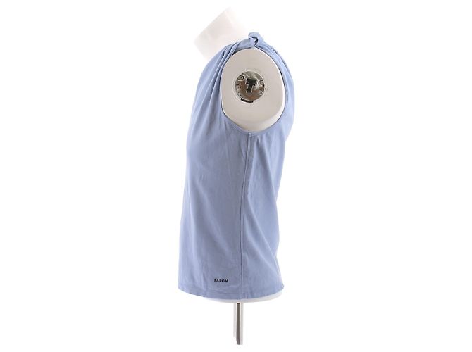 Autre Marque Camiseta de tirantes azul de viscosa PALOMO SPAIN - vista 4
