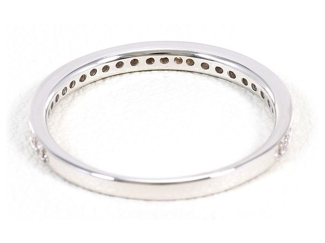 Autre Marque Anello fede in oro bianco 18K con diamante D'oro - vista 3