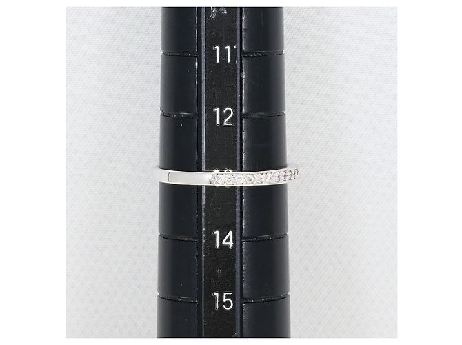 Autre Marque Anello fede in oro bianco 18K con diamante D'oro - vista 6