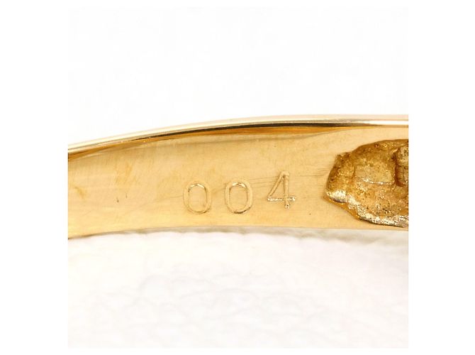 Autre Marque Anillo alianza de platino y oro amarillo con diamante Dorado - vista 5