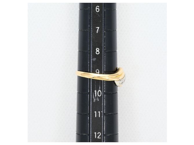 Autre Marque Anillo alianza de platino y oro amarillo con diamante Dorado - vista 7