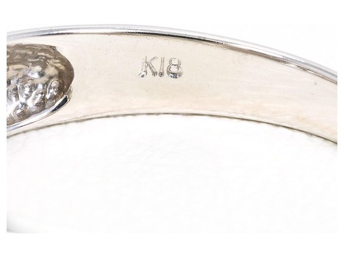 Autre Marque Anillo alianza de oro blanco 18K Dorado - vista 4