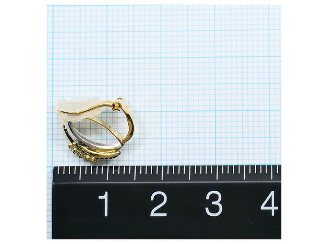 Autre Marque Clip-Ohrringe aus PT900 Platin und 18K Gelbgold Golden - Ansicht 3