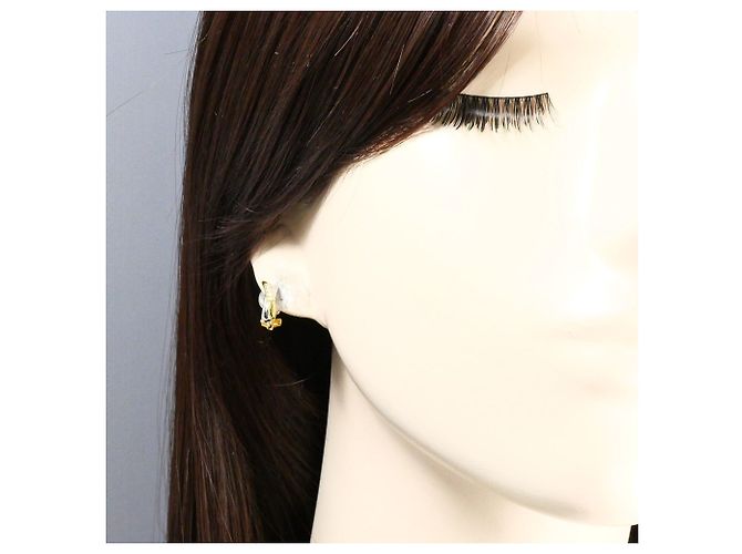 Autre Marque Clip-Ohrringe aus PT900 Platin und 18K Gelbgold Golden - Ansicht 4
