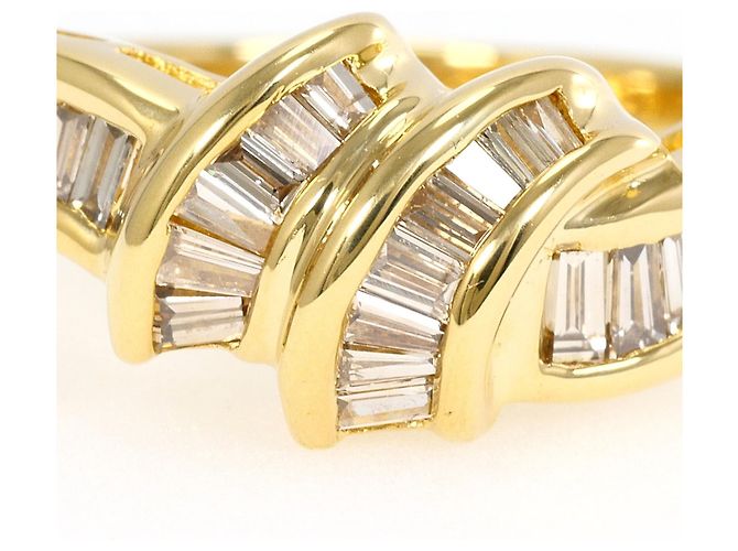Autre Marque Ehering aus 18K Gelbgold mit Diamant Golden - Ansicht 2