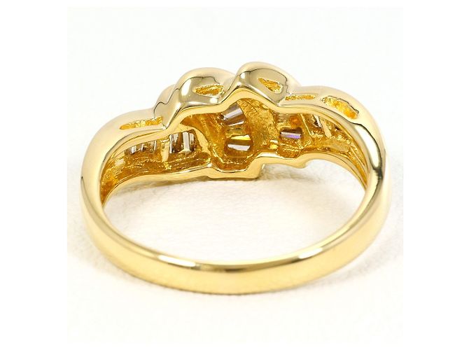 Autre Marque Ehering aus 18K Gelbgold mit Diamant Golden - Ansicht 4