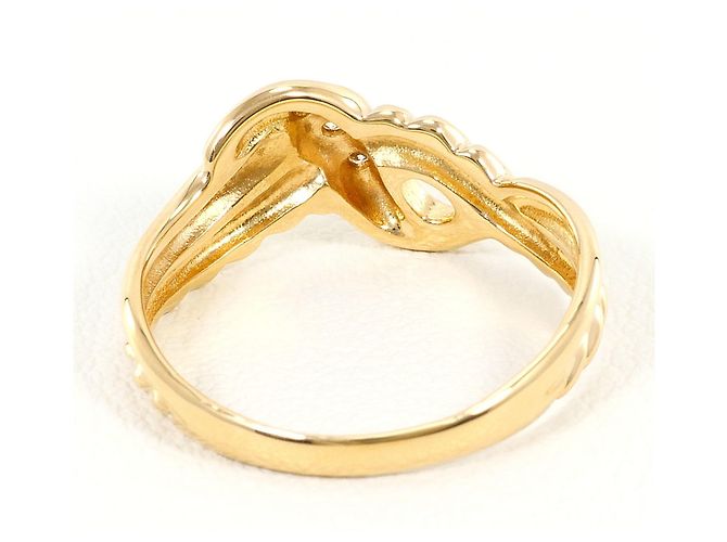 Autre Marque Bandring aus 18K Gelbgold mit Diamant Golden - Ansicht 3
