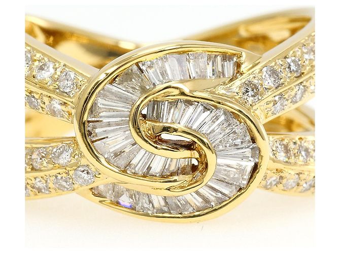 Autre Marque Ehering aus 18K Gelbgold mit Diamanten Golden - Ansicht 2