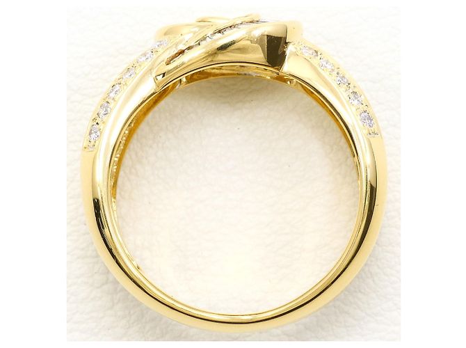Autre Marque Ehering aus 18K Gelbgold mit Diamanten Golden - Ansicht 3