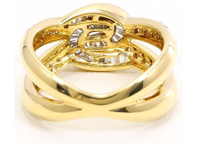 Autre Marque Ehering aus 18K Gelbgold mit Diamanten Golden - Ansicht 4