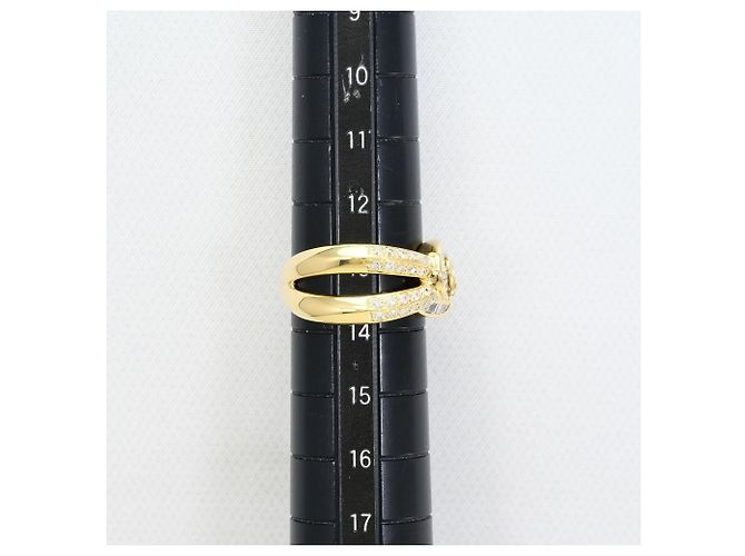 Autre Marque Ehering aus 18K Gelbgold mit Diamanten Golden - Ansicht 8