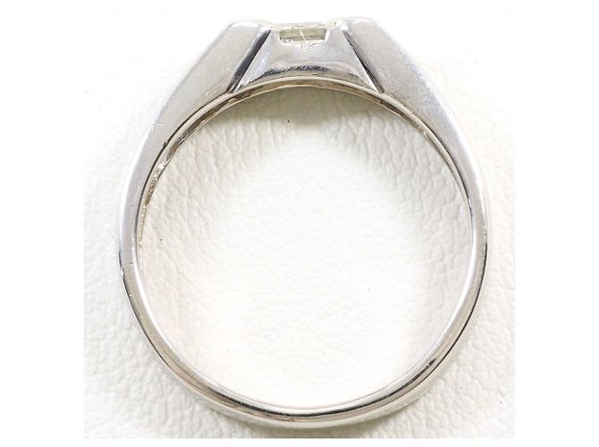 Autre Marque Platinum Band Ring with Diamond - view 3