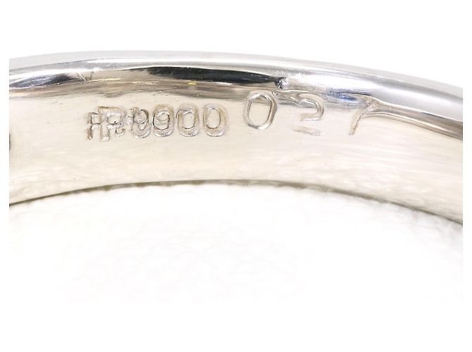 Autre Marque Platinum Band Ring with Diamond - view 5